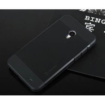 Двуцветный премиум силикон-пластик чехол для Meizu MX3 Черный