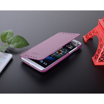 Кожаный чехол горизонтальная книжка для HTC Desire 700 Фиолетовый