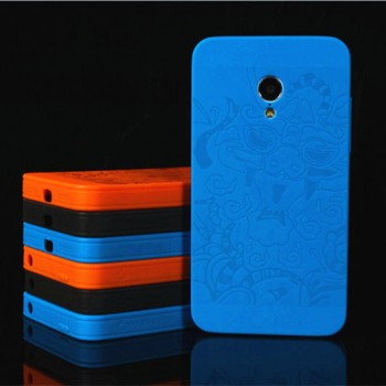 Силиконовый дизайнерский фигурный чехол для Meizu MX3 Синий