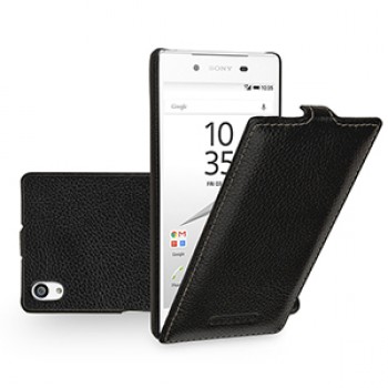 Кожаный чехол вертикальная книжка (нат. кожа) для Sony Xperia Z5