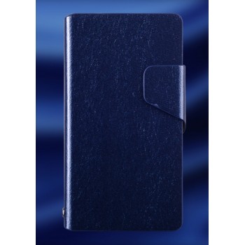 Текстурный чехол флип подставка на пластиковой основе для Sony Xperia ZR Синий