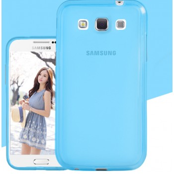 Силиконовый матовый полупрозрачный чехол для Samsung Galaxy Win Синий