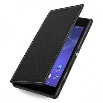 Кожаный чехол горизонтальная книжка (нат. кожа) для Sony Xperia M2 dual