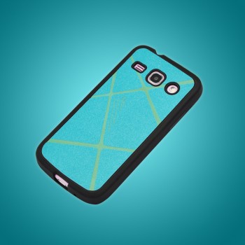 Текстурный силиконовый матовый непрозрачный чехол для Samsung Galaxy Win Голубой