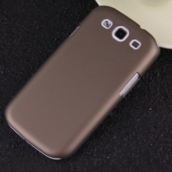 Пластиковый матовый металлик чехол для Samsung Galaxy Win Коричневый