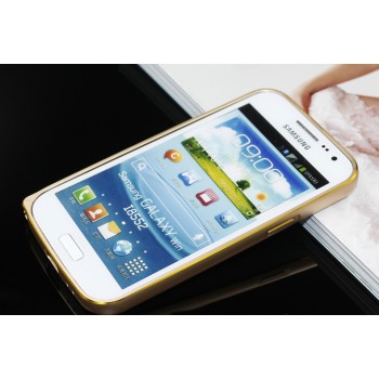 Металлический бампер с золотой окантовкой для Samsung Galaxy Win Бежевый