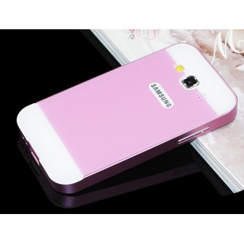 Двухкомпонентный чехол с металлическим бампером и двухцветной поликарбонатной накладкой для Samsung Galaxy Win Розовый