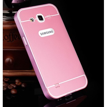 Двухкомпонентный чехол с металлическим бампером и поликарбонатной накладкой для Samsung Galaxy Win Розовый
