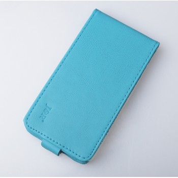 Чехол вертикальная книжка на пластиковой основе с магнитной застежкой для Nokia X2 Голубой