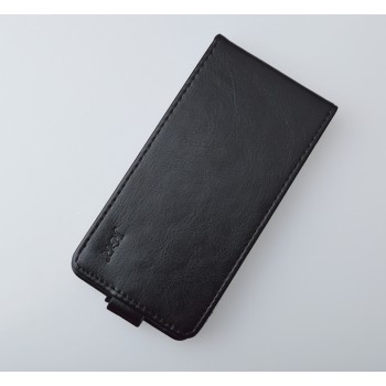 Чехол вертикальная книжка на пластиковой основе с магнитной застежкой для Nokia X2 Черный
