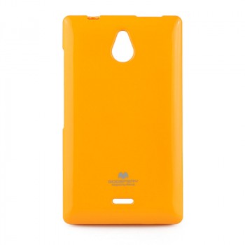Силиконовый глянцевый непрозрачный чехол для Nokia X2 Желтый