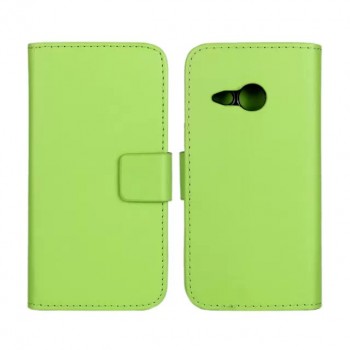 Чехол портмоне подставка с защелкой для HTC One mini 2 Зеленый