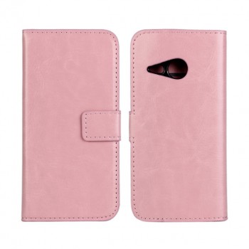 Глянцевый чехол портмоне подставка с защелкой для HTC One mini 2 Розовый