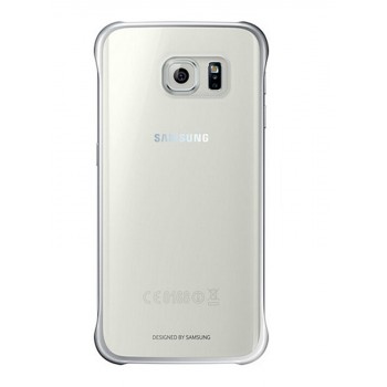 Оригинальный пластиковый транспарентный чехол с цветными границами (металлизированное напыление) для Samsung Galaxy S6 Edge