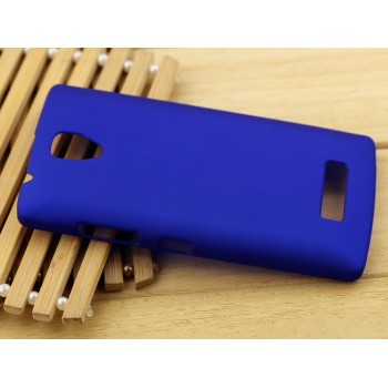 Пластиковый матовый Металлик чехол для Lenovo A2010 Синий
