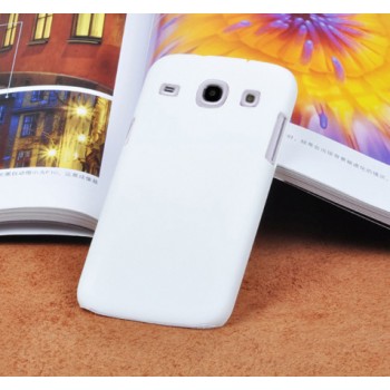 Пластиковый матовый непрозрачный чехол для Samsung Galaxy Core Белый