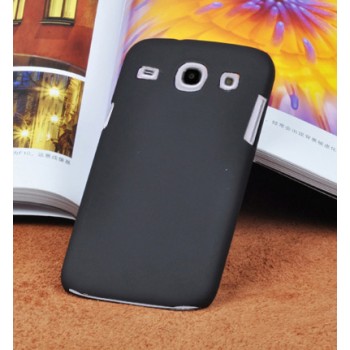 Пластиковый матовый непрозрачный чехол для Samsung Galaxy Core Черный