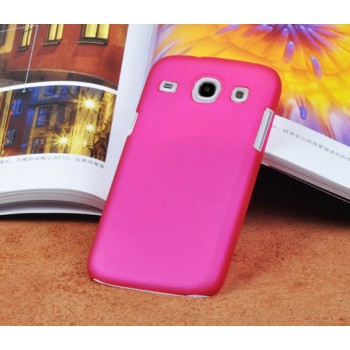 Пластиковый матовый непрозрачный чехол для Samsung Galaxy Core Пурпурный