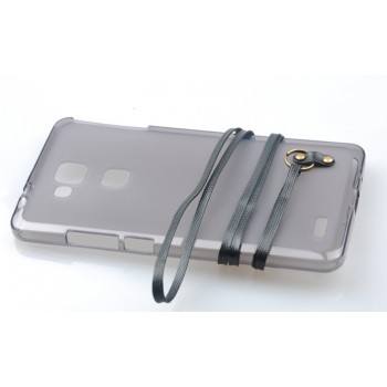 Силиконовый матовый полупрозрачный чехол со шнурком для Huawei G8