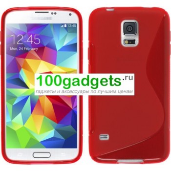 Силиконовый чехол S для Samsung Galaxy S5 Mini Красный