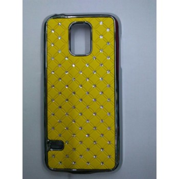 Пластиковый чехол со стразами для Samsung Galaxy S5 Mini Желтый