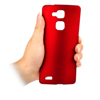 Пластиковый матовый непрозрачный чехол для Huawei G8 Красный