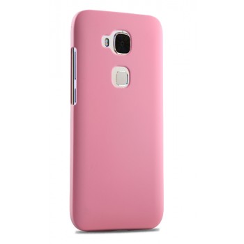 Пластиковый матовый непрозрачный чехол для Huawei G8 Розовый
