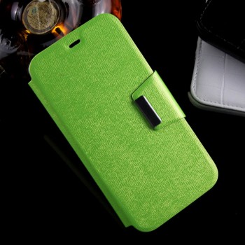 Текстурный чехол флип подставка на силиконовой основе с дизайнерской магнитной застежкой для Huawei G8 Зеленый