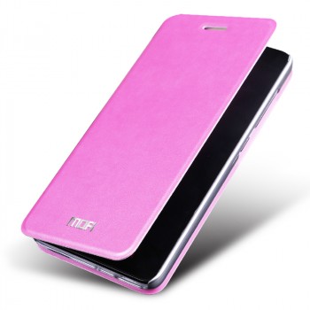 Чехол флип подставка на пластиковой основе для Huawei G8 Розовый