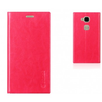 Глянцевый кожаный чехол флип подставка на присоске с отделением для карты для Huawei G8 Пурпурный