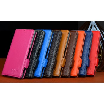 Кожаный чехол портмоне (нат. кожа) для Sony Xperia C4