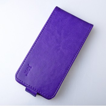 Чехол вертикальная книжка на силиконовой основе с магнитной застежкой для Lenovo S580 Ideaphone Фиолетовый