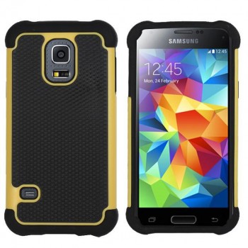 Силиконовый чехол экстрим защита для Samsung Galaxy S5 Желтый