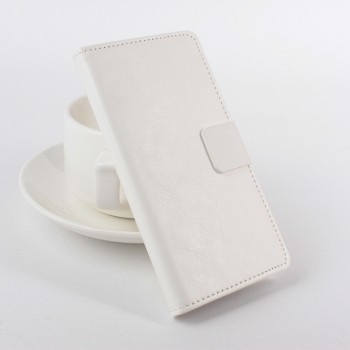 Глянцевый чехол портмоне подставка на силиконовой основе с магнитной застежкой и отделением для карт для Lenovo A2010 Белый