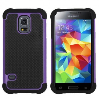 Силиконовый чехол экстрим защита для Samsung Galaxy S5 Фиолетовый