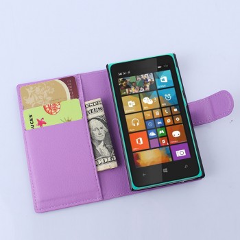 Чехол портмоне подставка с защелкой для Microsoft Lumia 532 Фиолетовый