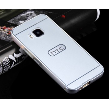 Двухкомпонентный чехол с металлическим бампером и поликарбонатной накладкой для HTC One M9 Белый