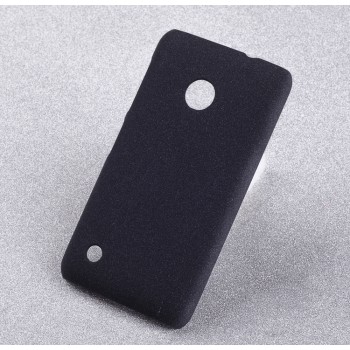 Пластиковый матовый чехол с повышенной шероховатостью для Nokia Lumia 530 Черный