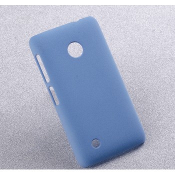 Пластиковый матовый чехол с повышенной шероховатостью для Nokia Lumia 530 Голубой