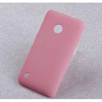 Пластиковый матовый чехол с повышенной шероховатостью для Nokia Lumia 530 Розовый