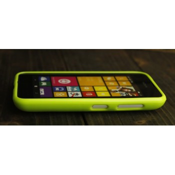 Силиконовый глянцевый непрозрачный чехол для Nokia Lumia 530 Зеленый