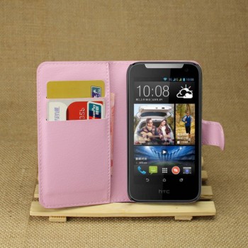 Чехол портмоне подставка с защелкой для HTC Desire 310 Розовый