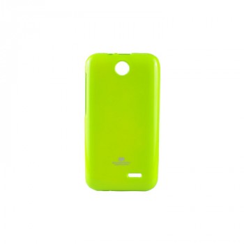 Силиконовый глянцевый непрозрачный чехол для HTC Desire 310 Зеленый