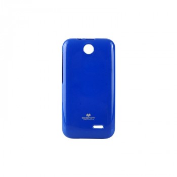 Силиконовый глянцевый непрозрачный чехол для HTC Desire 310 Синий