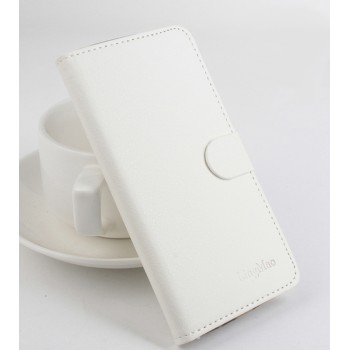 Чехол портмоне подставка на клеевой основе с магнитной застежкой для Doogee X5 Белый