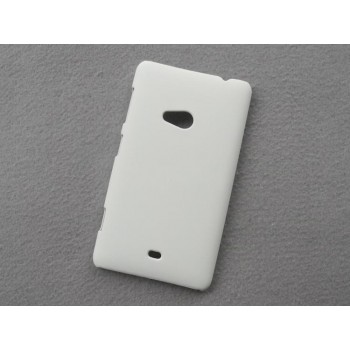 Пластиковый матовый непрозрачный чехол для Nokia Lumia 625 Белый