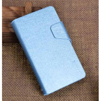Текстурный чехол флип подставка на пластиковой основе с магнитной застежкой и отделением для карт для Nokia Lumia 625 Голубой