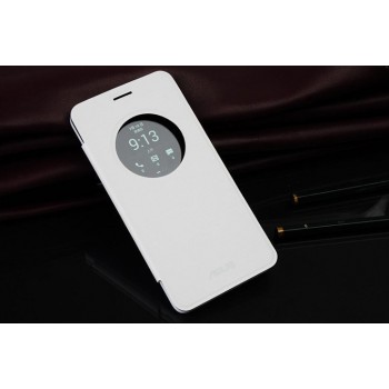 Встраиваемый чехол флип с фирменным круглым окном вызова для ASUS Zenfone 2 Laser 5 ZE500KL Белый