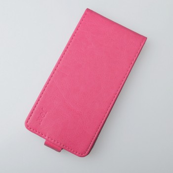 Клеевой чехол вертикальная книжка с магнитной застежкой для Highscreen Boost 2 Пурпурный