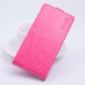 Глянцевый чехол вертикальная книжка на силиконовой основе с магнитной застежкой для Xiaomi RedMi Note 2 Пурпурный